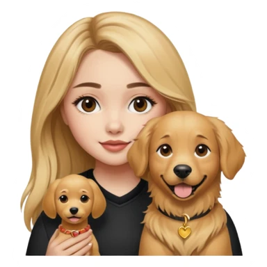 Sabrina carpenter with a golden retriever dog sticker