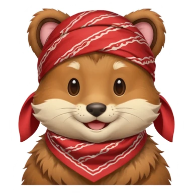 uniformed animal with bandanna sticker
