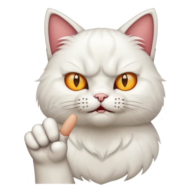 Cat showing middle finger sticker