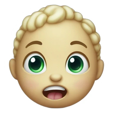 cute baby kraken crying sticker