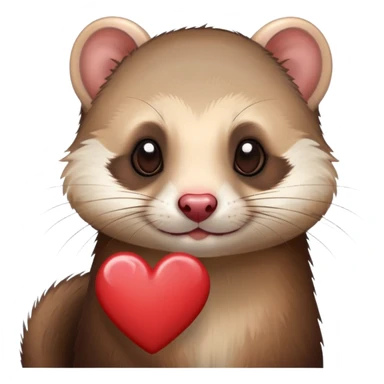 Ferret a ferret is heart sticker