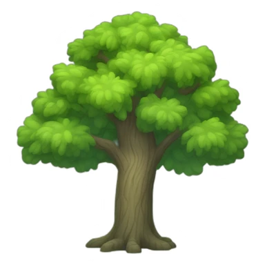 oak tree in a flat plain biome sticker