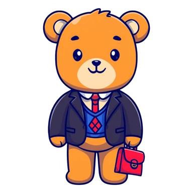 Ralph Lauren Polo Bear teddy bear wearing preppy clothes sticker
