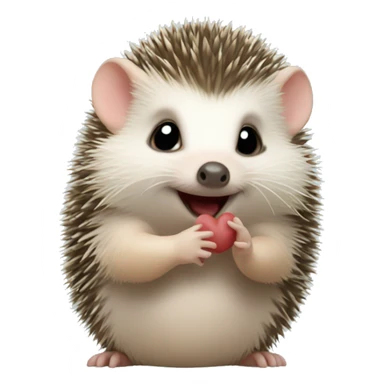 Baby hedgehog blowing a kiss sticker