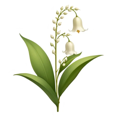 Beige Lily of the valley flower sticker