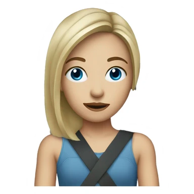 girl in car interior blue eyes sticker