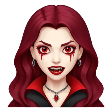 red women Vampire sticker