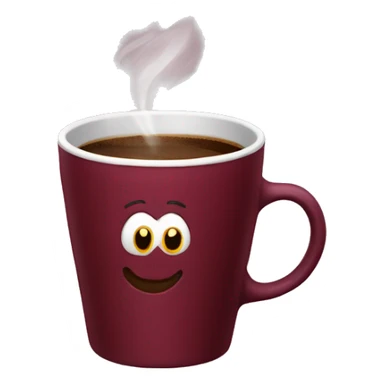  burgundy hot cup of coffee sticker