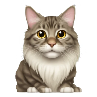 American-bobtail cat, long fur sticker
