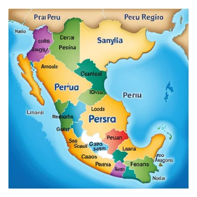 I want that you generate a correct Peru map sticker