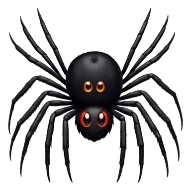 Black spider with thick legs sticker