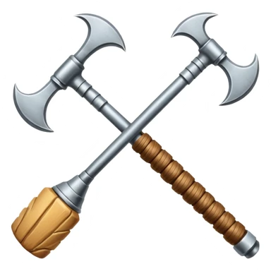 croisement d'un marteaux et d'une hache (en mode duel, qui des deux va gagner) sticker