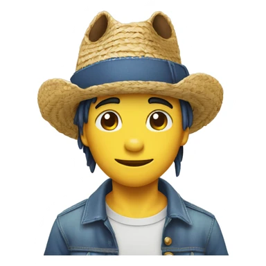 Stitch avec un chapeau de paille sticker