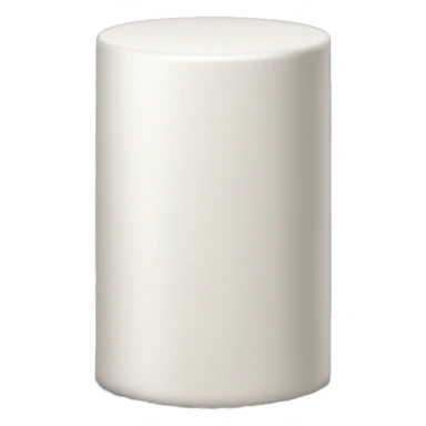 White skin Colored cylinder with round top and bottom sticker