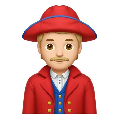 man with red dutch clothing sticker