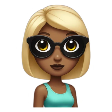 powerpuff girl in sunglasses sticker