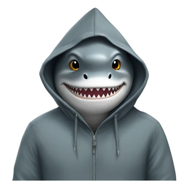 Shark with a hoodie sticker