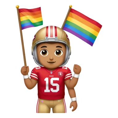 Gay pride 49ers fan sticker
