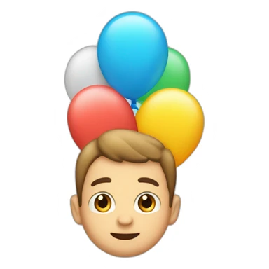 delfino con palloncini sticker