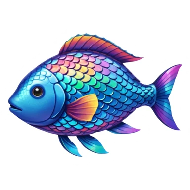 rainbow fish sticker