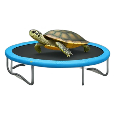 Tortue sur un trampoline  sticker
