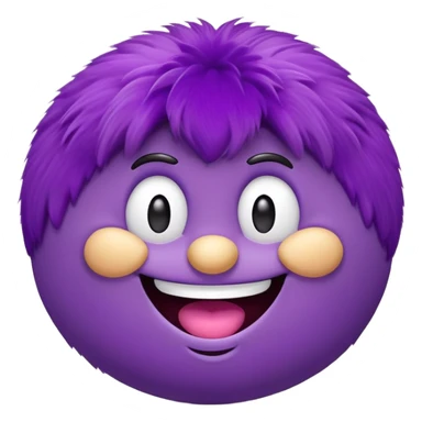 Grimace, the purple McDonald's character with a round body and happy expression sticker