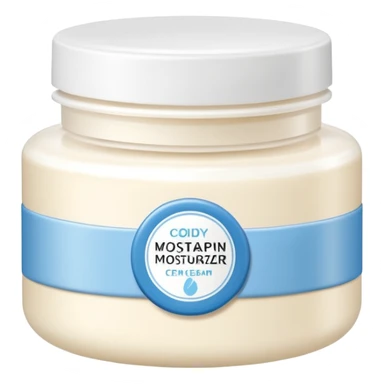 body moisturizer cream pot with label sticker