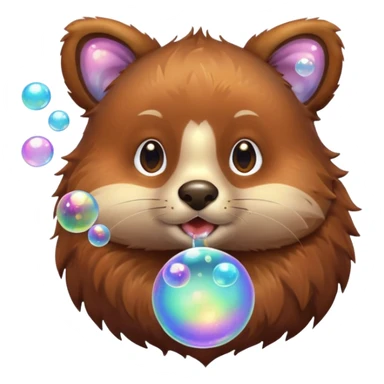 animale blowing bubbles sticker