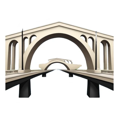 6th street la bridge. it is white. has 2/3 arches sticker