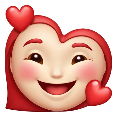 Half heart half laugh sticker