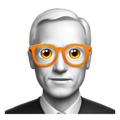 Bitcoin maxi with glasses and orange laser eyes sticker