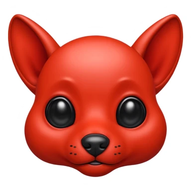 red alien dog sticker