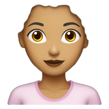 Femme-cheveux-noir-très-court sticker