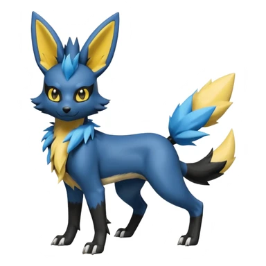 Lucario-Umbreon-Jolteon-Fakémon-hybrid-creature (full body)  sticker