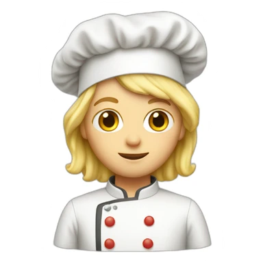 German chef with blonde hair hat sticker