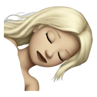 Blonde goth girl sleeping in bed sticker