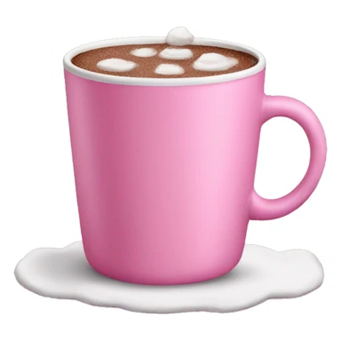 Pink cup of hot chocolate  sticker
