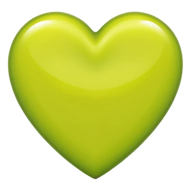 chartreuse colored heart  sticker