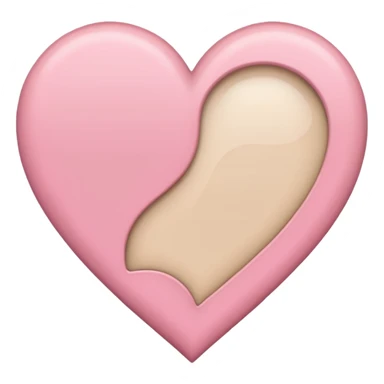 Make a heart with one half being like “🩷” and the other being beige sticker
