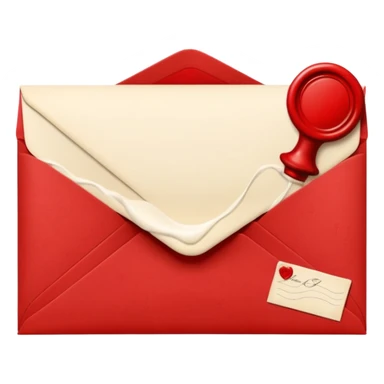 Cream-colored romantic Letter Envelope  sticker