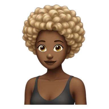 Pretty young black girl, with long Afro hair?  sticker