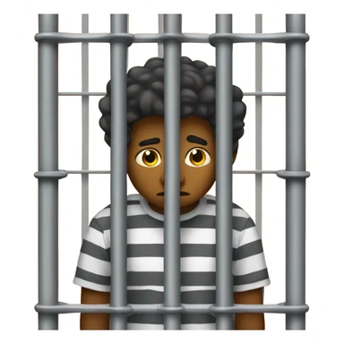 Sad boy in jail cell sticker
