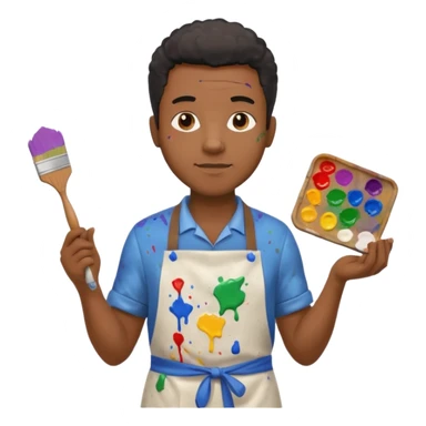 Ceramic Painter black man sticker