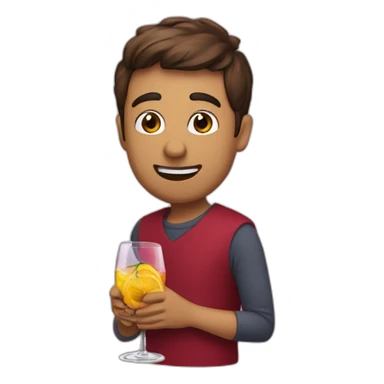 Jamy qui boit une sangria sticker