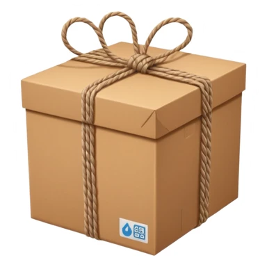 two hands giving box normal package sticker