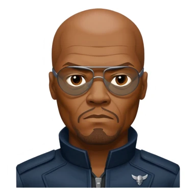 Nick Fury Samuel L. Jackson face only  sticker