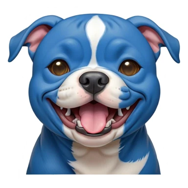 Cinematic Cute Yawning Blue Staffordshire Bull Terrier Portrait Emoji, Head tilted slightly with a dramatic, wide-open yawn, showcasing a smooth blue Fur with a refined texture, floppy ears slightly drooping, round dark eyes barely open in drowsy contentment, Simplified yet irresistibly adorable features, highly detailed, glowing with a soft, cozy glow, high shine, relaxed yet expressive, stylized with a touch of whimsy, bright and endearing, soft glowing outline, capturing the essence of a sleepy yet affectionate guardian, so drowsy it feels like it could stretch right out of the screen and curl up for a nap! sticker
