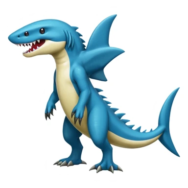 Muddy Swampy Glossy Oily Smooth Sergal-Wickerbeast-Protogen-Primagen-Shark-fusion-animal-Fakemon-hybrid-creature, full body   sticker