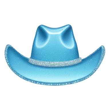 plain light blue cowgirl hat with sparkles without a person  sticker