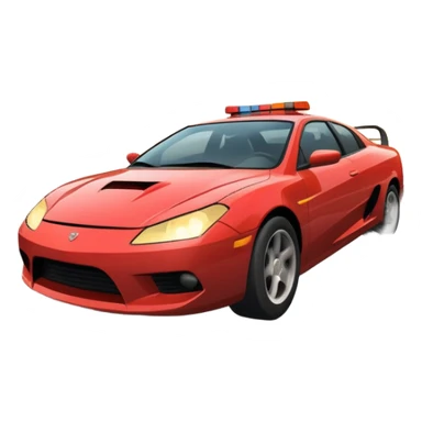 An icon showing an action-packed scene with a character driving a fast car through a bustling city, inspired by GTA 4. The design features dynamic movement, with explosions and chaos in the background, symbolizing high-speed chases and intense action. Transparent background. sticker